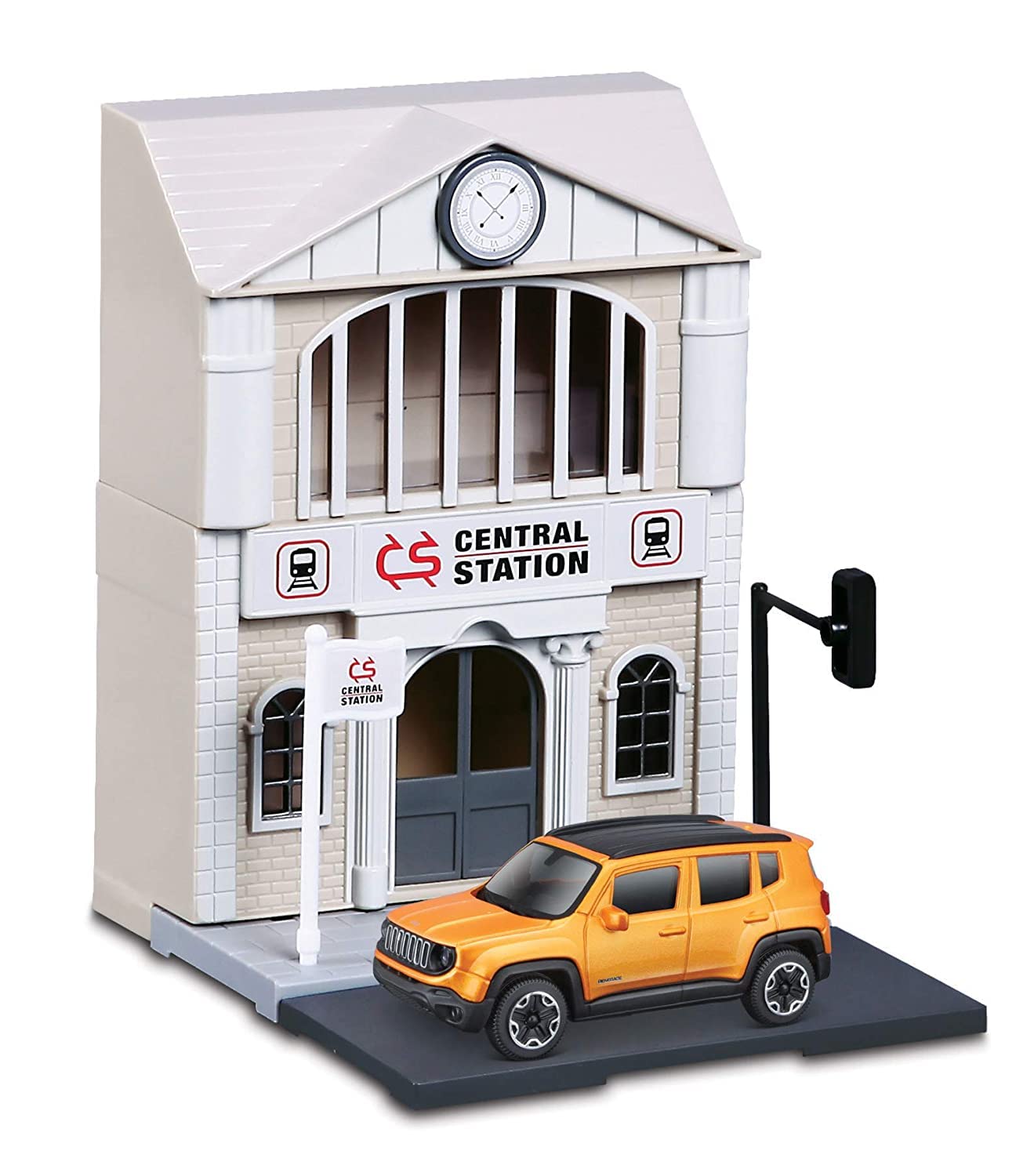 Amazon.com: Bburago Street FIRE City Train Station Playset